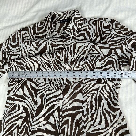 Essentials by Milano Women’s Sz S zebra lightweight animal print Bohemian Y2K - Picture 6 of 8